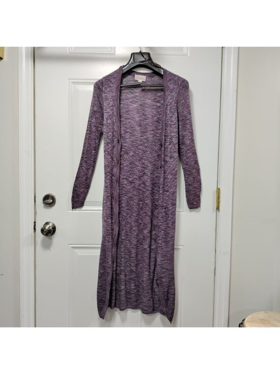Boutique Forever 21 Stretch Long Purple Cardigan S - Picture 6 of 11
